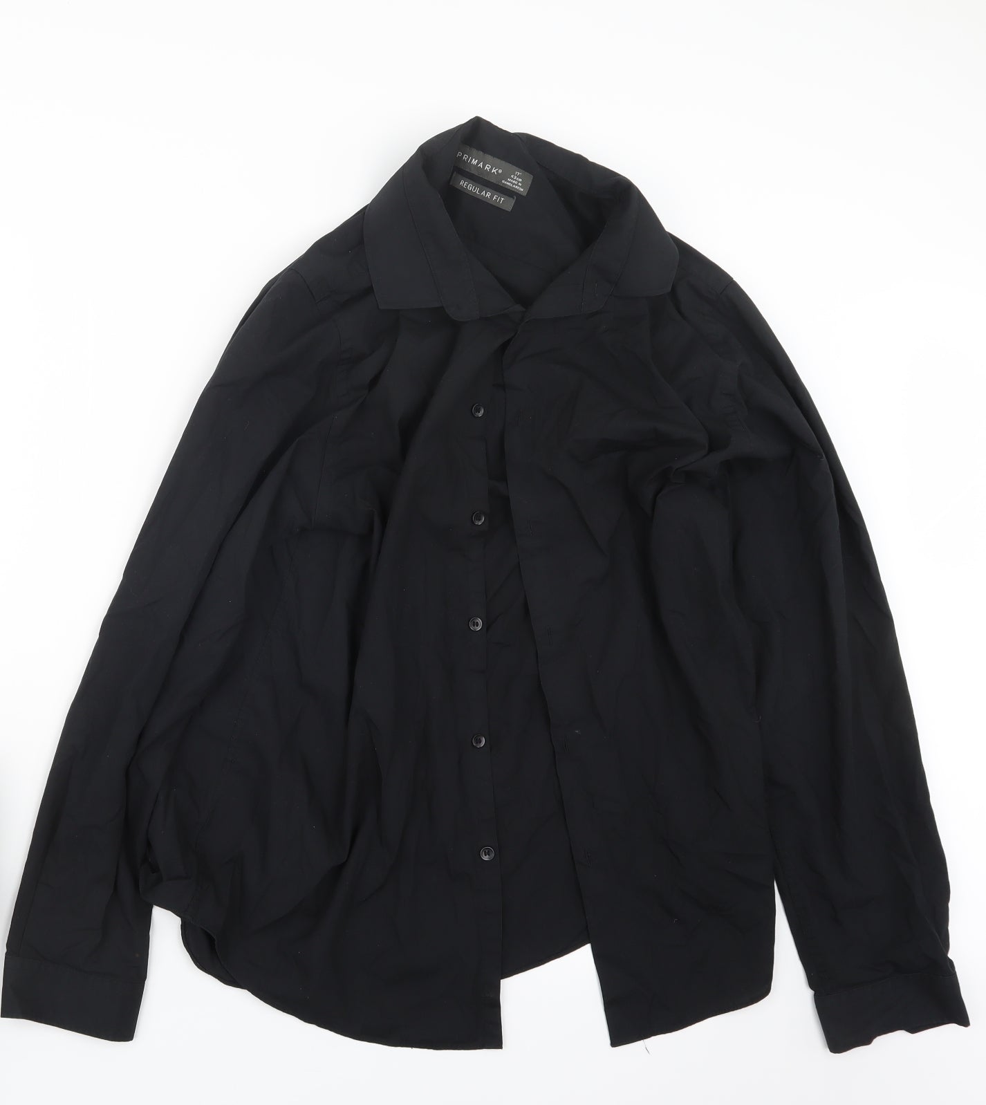 Primark Mens Black    Button-Up Size 17