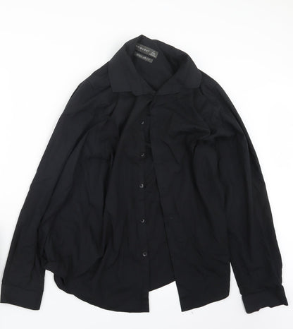 Primark Mens Black    Button-Up Size 17