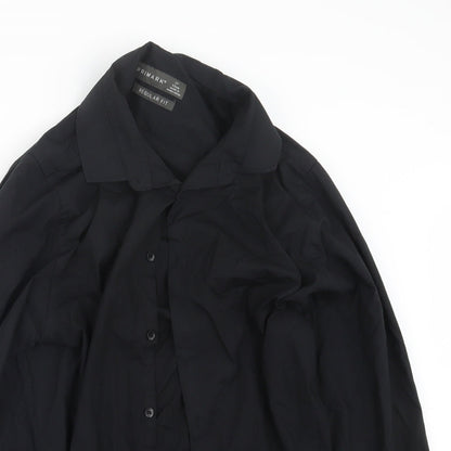 Primark Mens Black    Button-Up Size 17