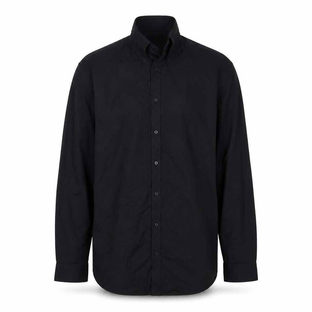 Mens UK Size 17.5 Debenhams Black  Button-Up Long Sleeve Casual Shirt