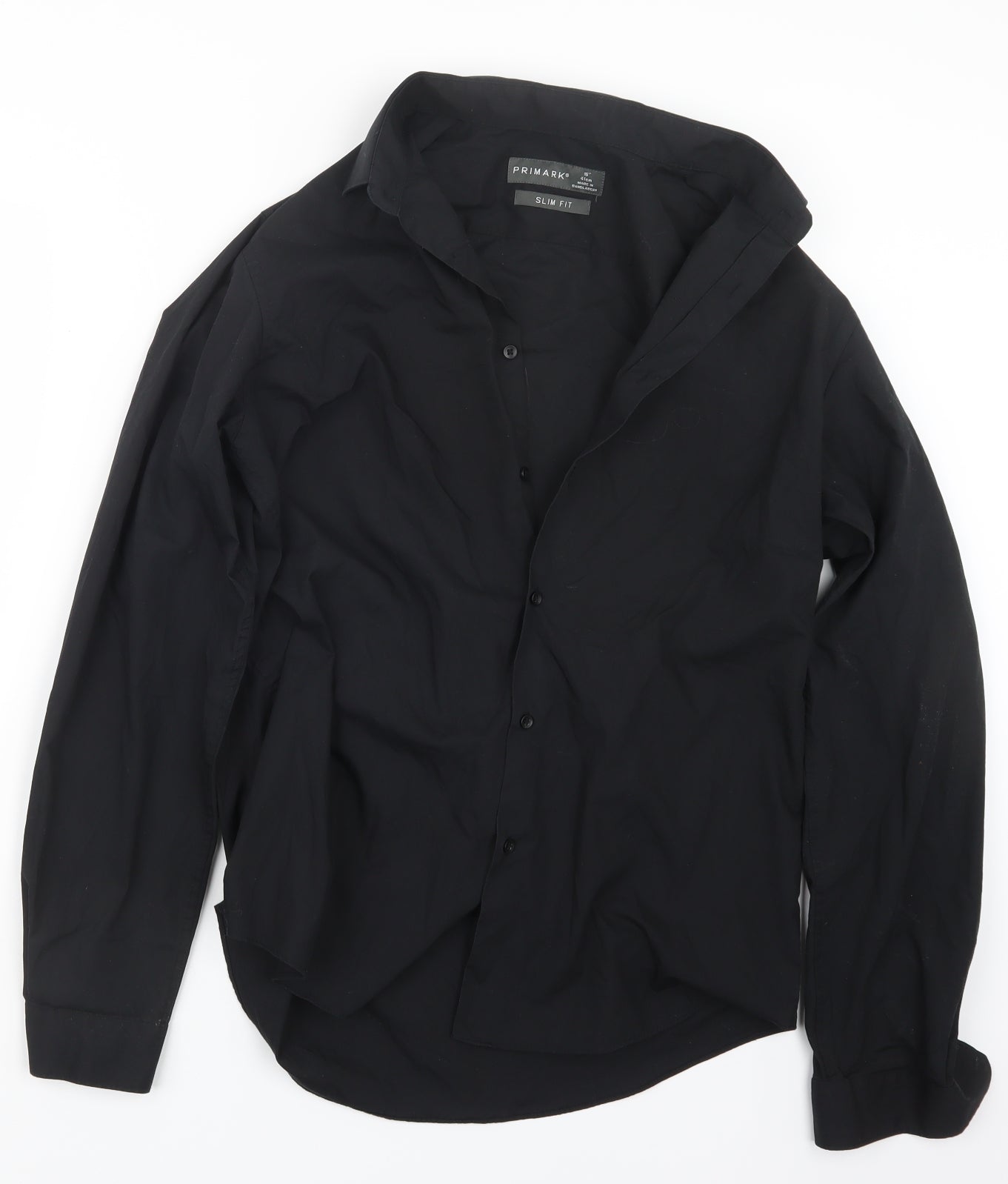 Primark Mens Black    Button-Up Size 16