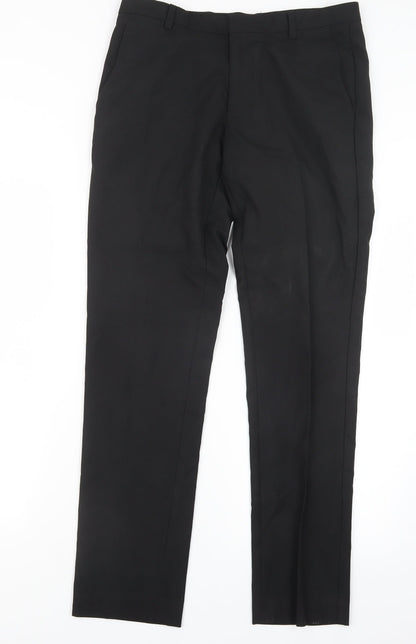 Burton Mens Black   Trousers  Size 31 in L30 in