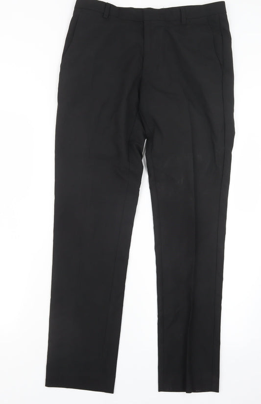 Burton Mens Black   Trousers  Size 31 in L30 in