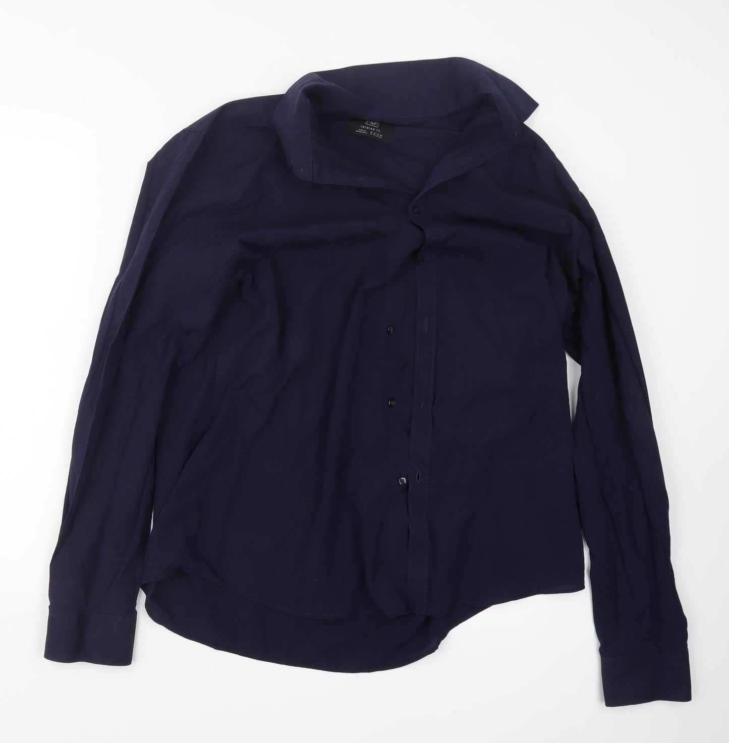 F&F Mens Purple    Button-Up Size 17