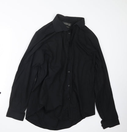 Primark Mens Black    Button-Up Size 17