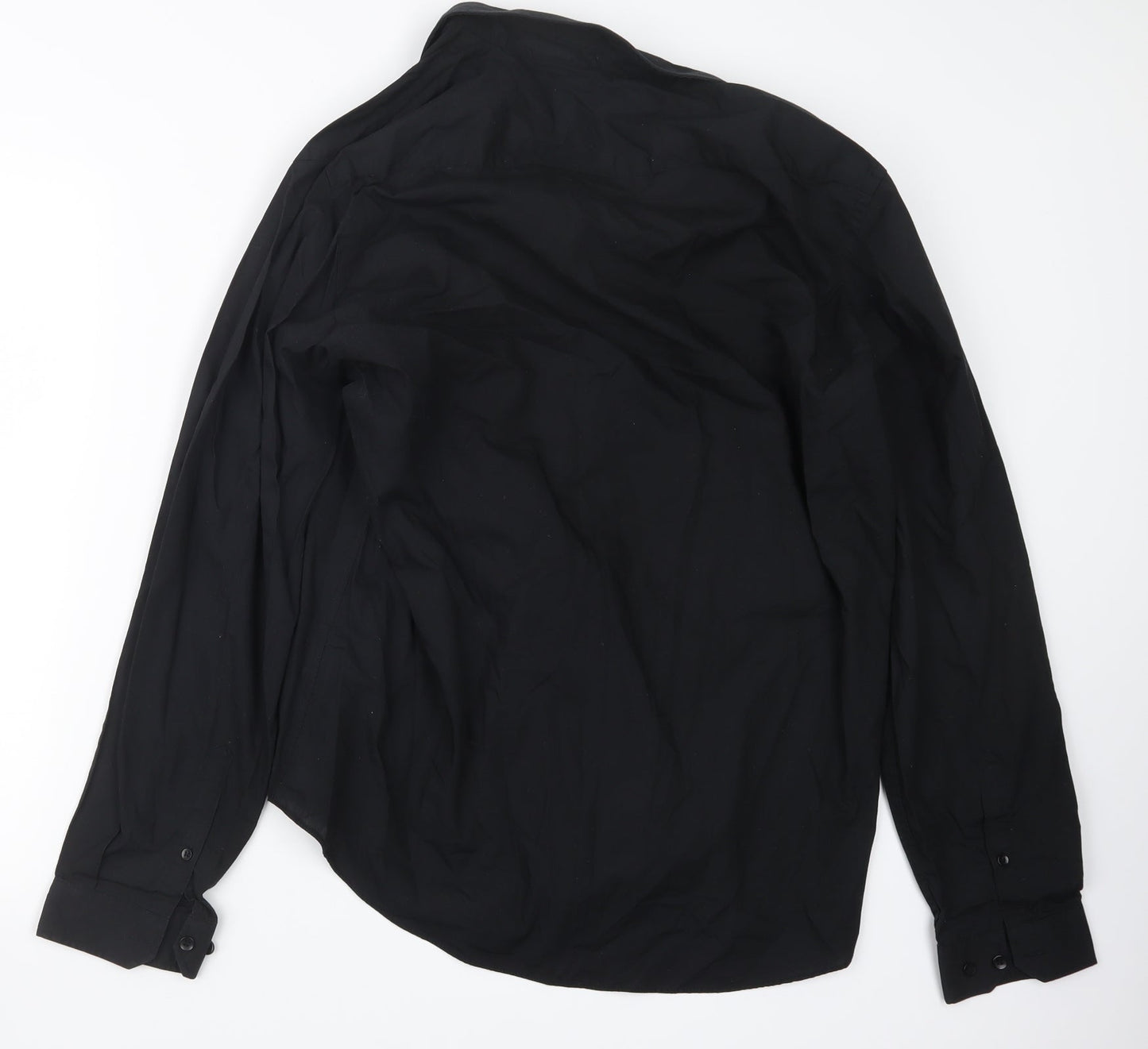 Primark Mens Black    Button-Up Size 17