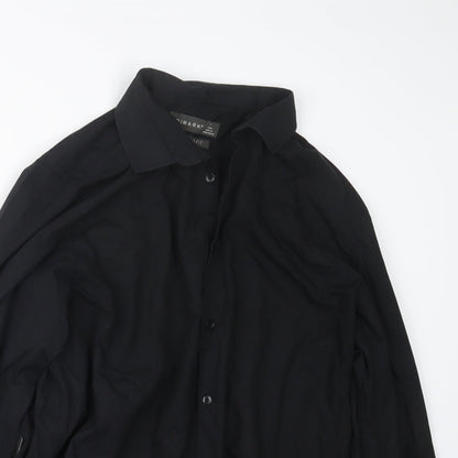 Primark Mens Black    Button-Up Size 17
