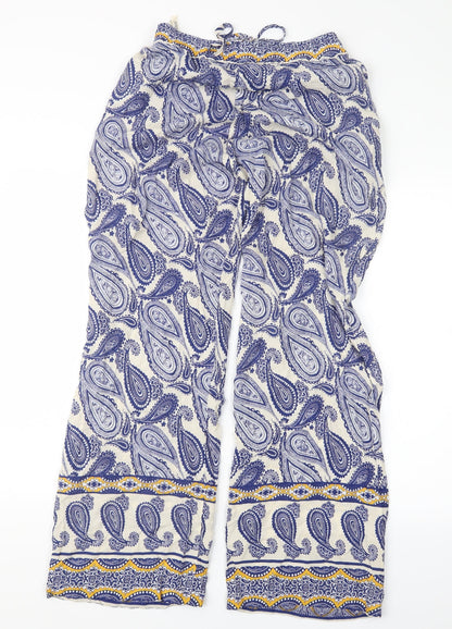 desray Womens Blue Paisley  Trousers  Size 27 in L30 in