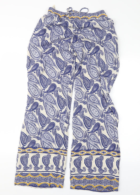 desray Womens Blue Paisley  Trousers  Size 27 in L30 in