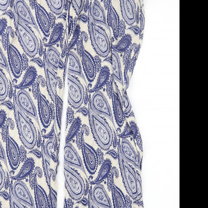 desray Womens Blue Paisley  Trousers  Size 27 in L30 in