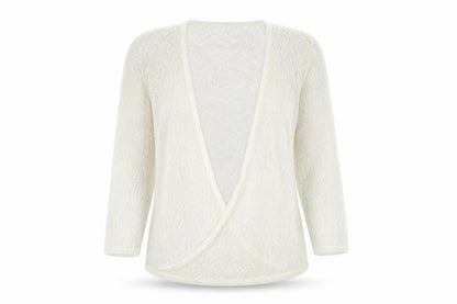 Simon Jefferey Womens White  Knit Cardigan Jumper Size XL