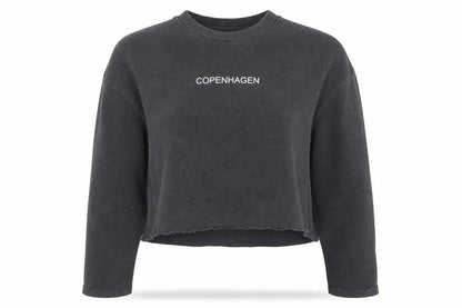 Topshop Womens Grey  Jersey Pullover Sweatshirt Size 8  - Copenhagen