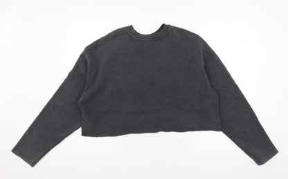 Topshop Womens Grey  Jersey Pullover Sweatshirt Size 8  - Copenhagen