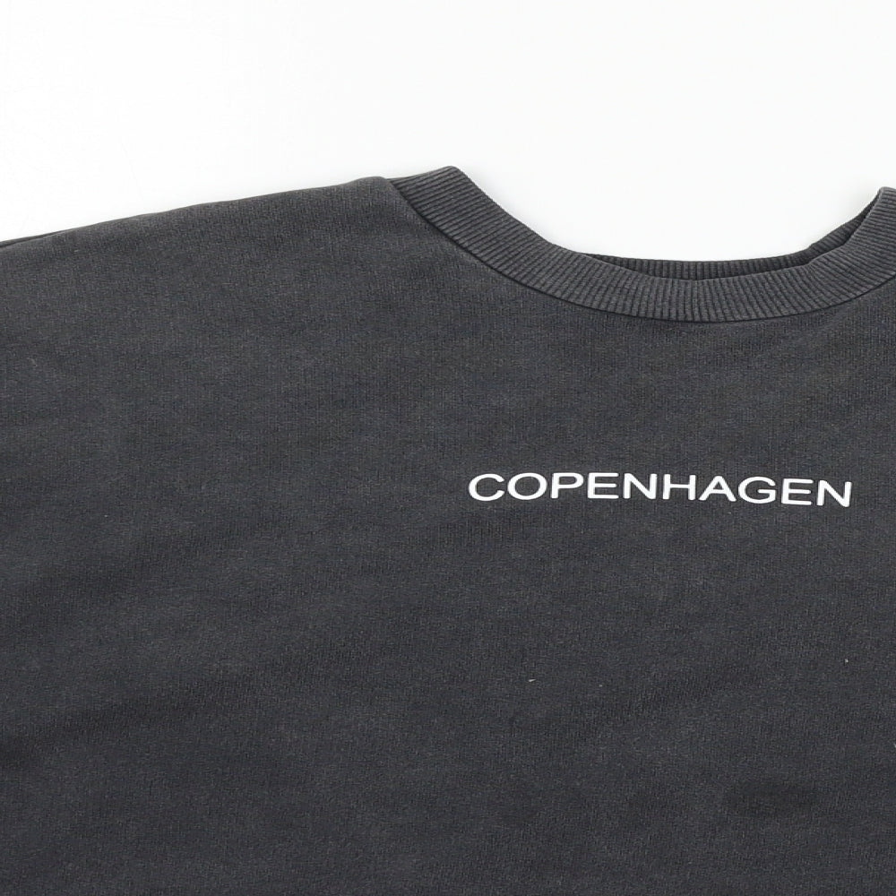 Topshop Womens Grey  Jersey Pullover Sweatshirt Size 8  - Copenhagen