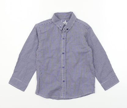 Rebel Girls Blue Check  Basic Button-Up Size 4-5 Years