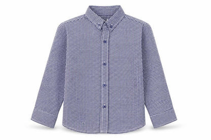Rebel Girls Blue Check  Basic Button-Up Size 4-5 Years