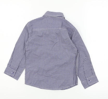 Rebel Girls Blue Check  Basic Button-Up Size 4-5 Years