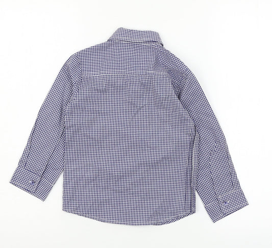 Rebel Girls Blue Check  Basic Button-Up Size 4-5 Years