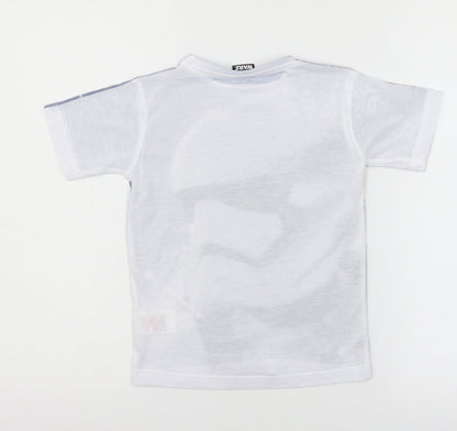 Urban 65 Outlaws Boys Blue Geometric Jersey Basic T-Shirt Size 5-6 Years