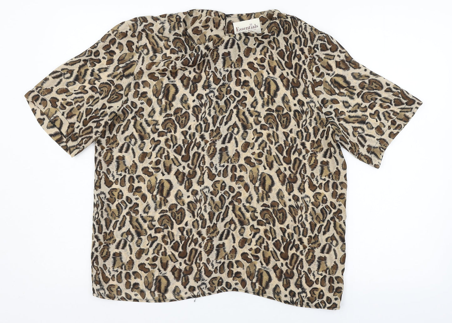 Bonmarché Womens Brown Animal Print  Basic Button-Up Size 14