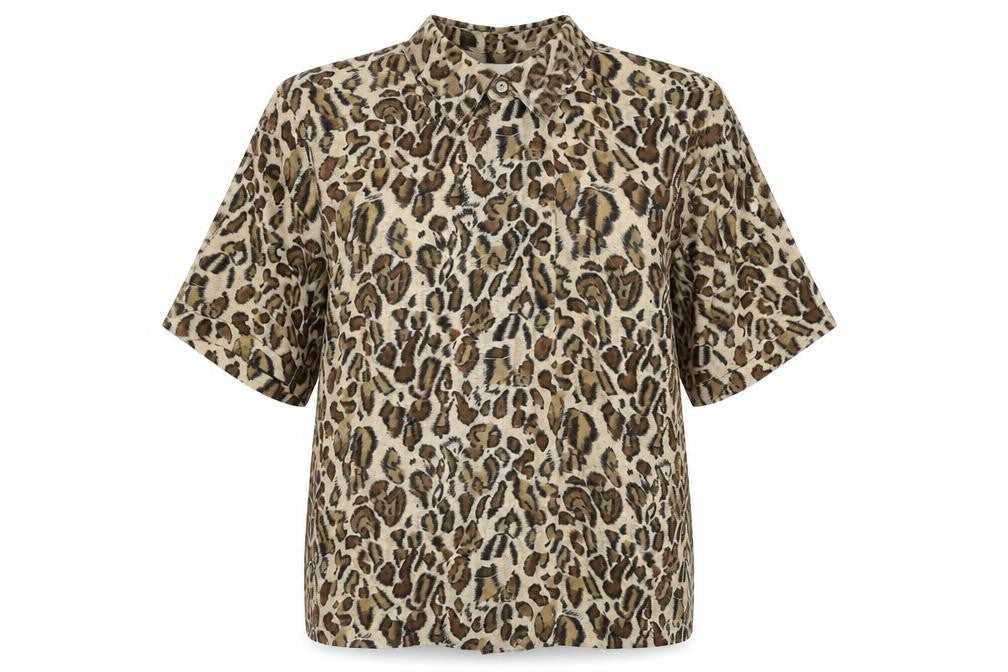 Bonmarché Womens Brown Animal Print  Basic Button-Up Size 14