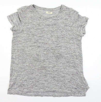 Papaya Womens Grey  Jersey Basic T-Shirt Size L