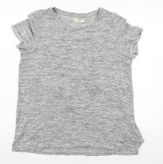 Papaya Womens Grey  Jersey Basic T-Shirt Size L