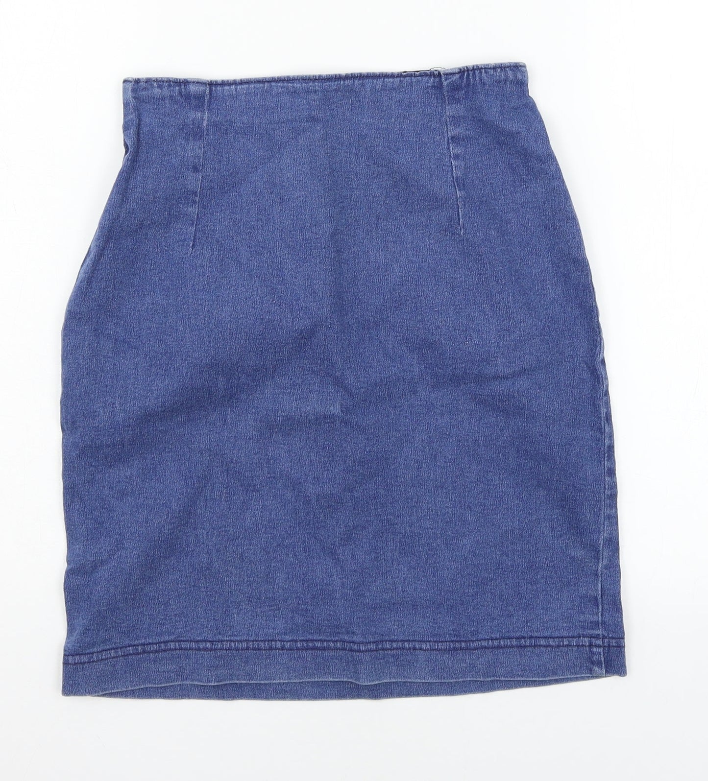 Womens UK Size 26 in Preworn Mini Denim Skirt