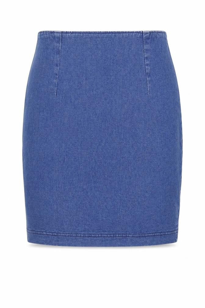 Womens UK Size 26 in Preworn Mini Denim Skirt