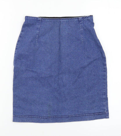 Womens UK Size 26 in Preworn Mini Denim Skirt