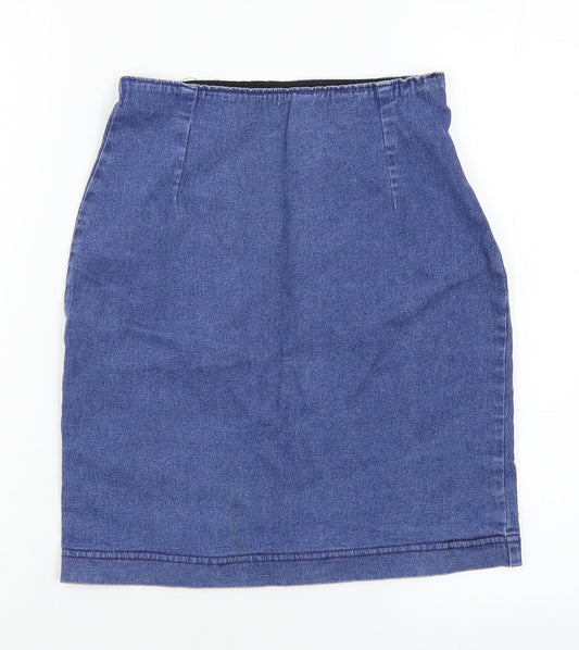 Womens UK Size 26 in Preworn Mini Denim Skirt