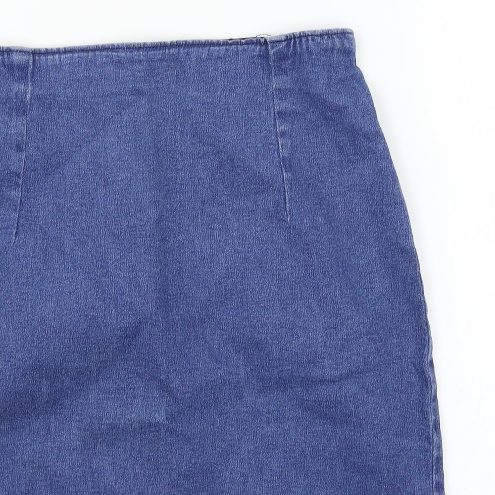 Womens UK Size 26 in Preworn Mini Denim Skirt