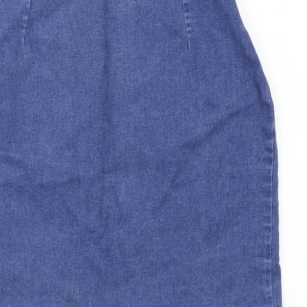 Womens UK Size 26 in Preworn Mini Denim Skirt