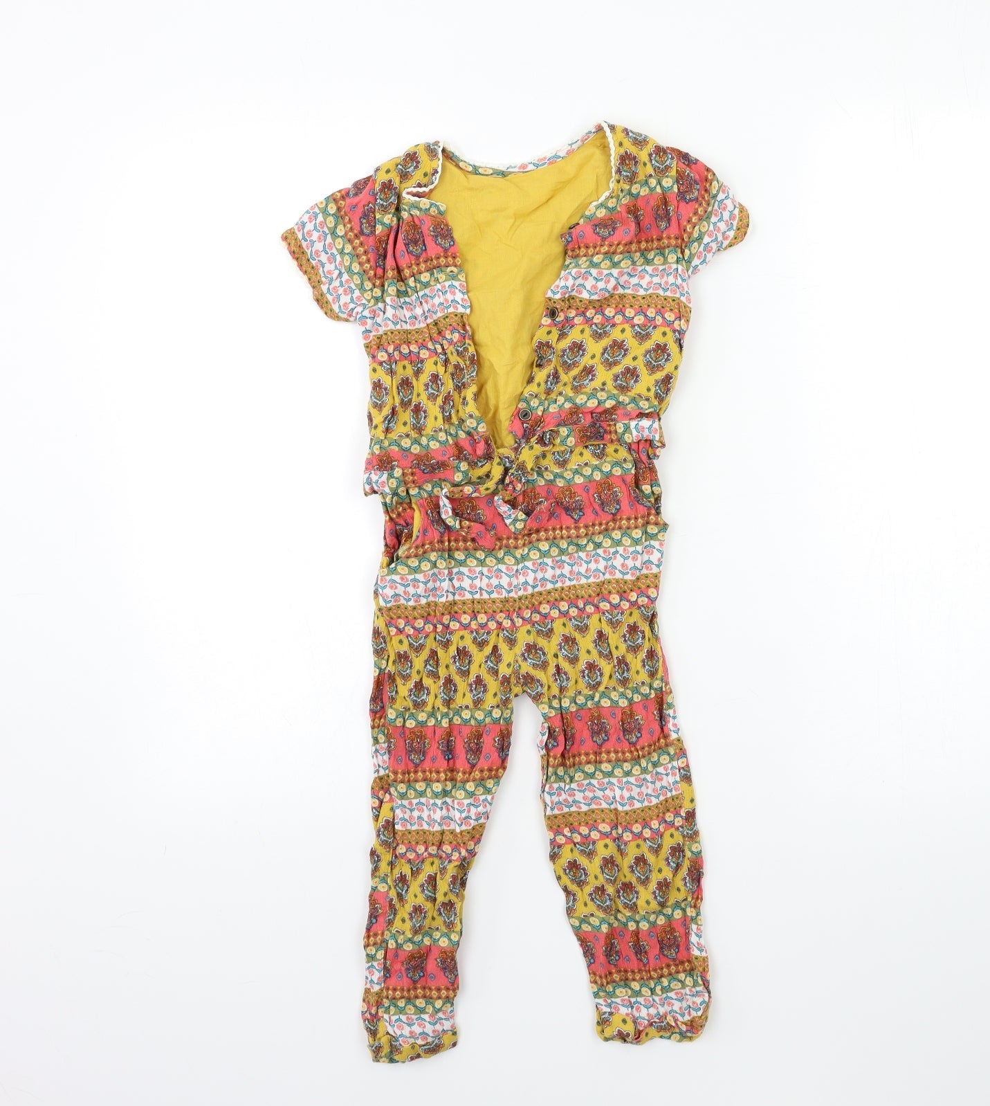Matalan Girls Pink Striped  Jumpsuit One-Piece Size 2-3 Years