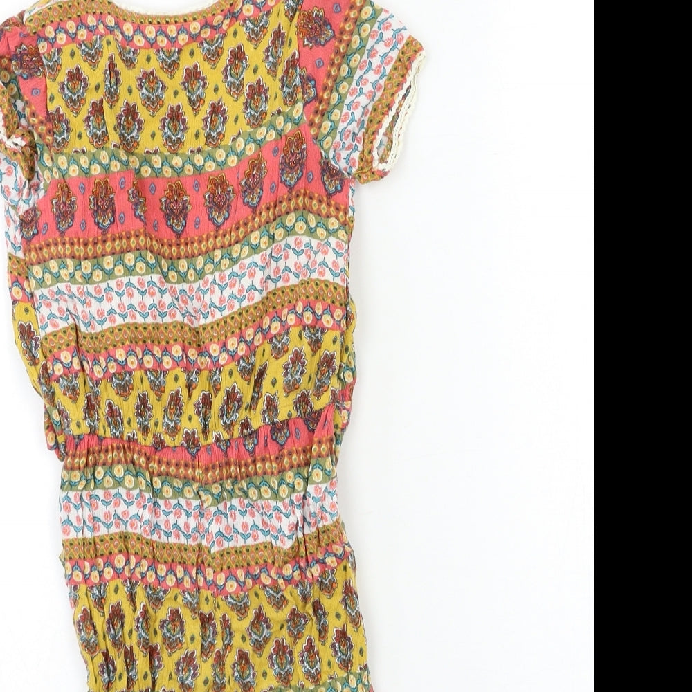 Matalan Girls Pink Striped  Jumpsuit One-Piece Size 2-3 Years