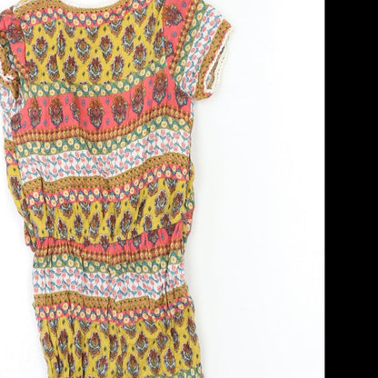 Matalan Girls Pink Striped  Jumpsuit One-Piece Size 2-3 Years
