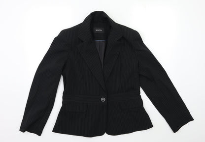 South Womens Black Striped  Jacket Blazer Size 14