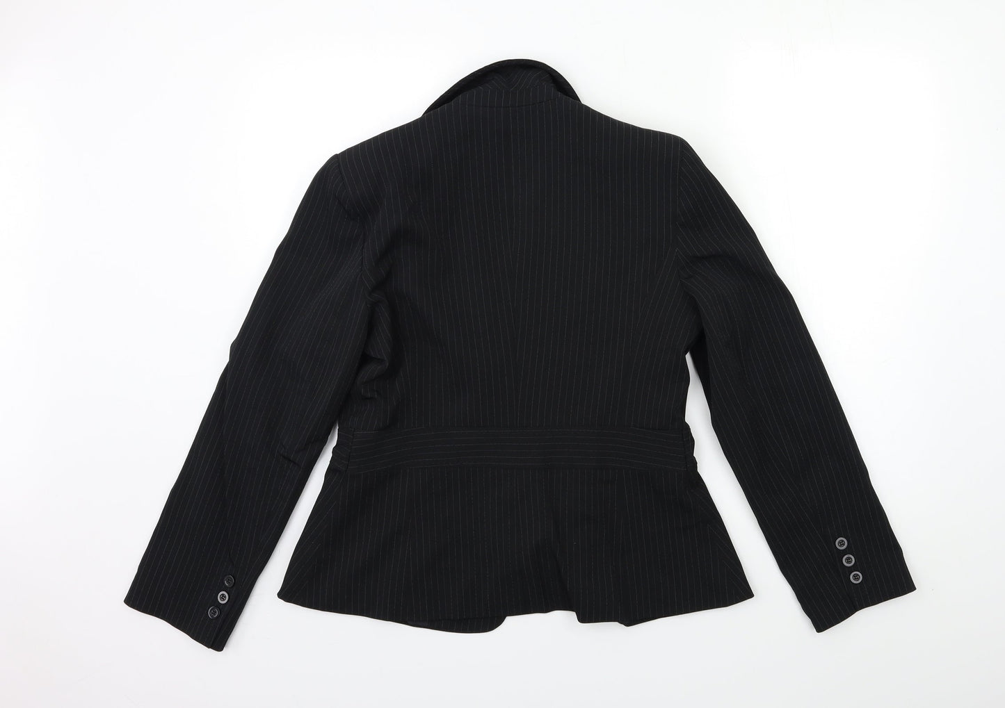 South Womens Black Striped  Jacket Blazer Size 14
