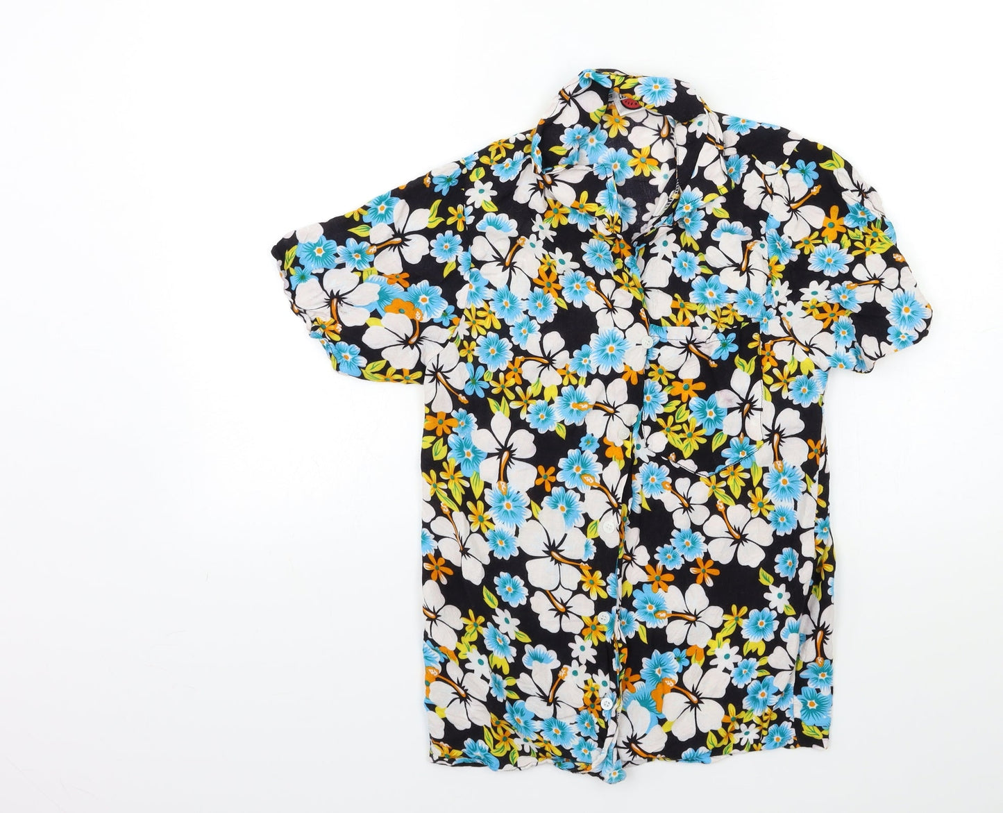 Mens UK Size S Casual Corner Blue  Button-Up Short Sleeve Casual Shirt