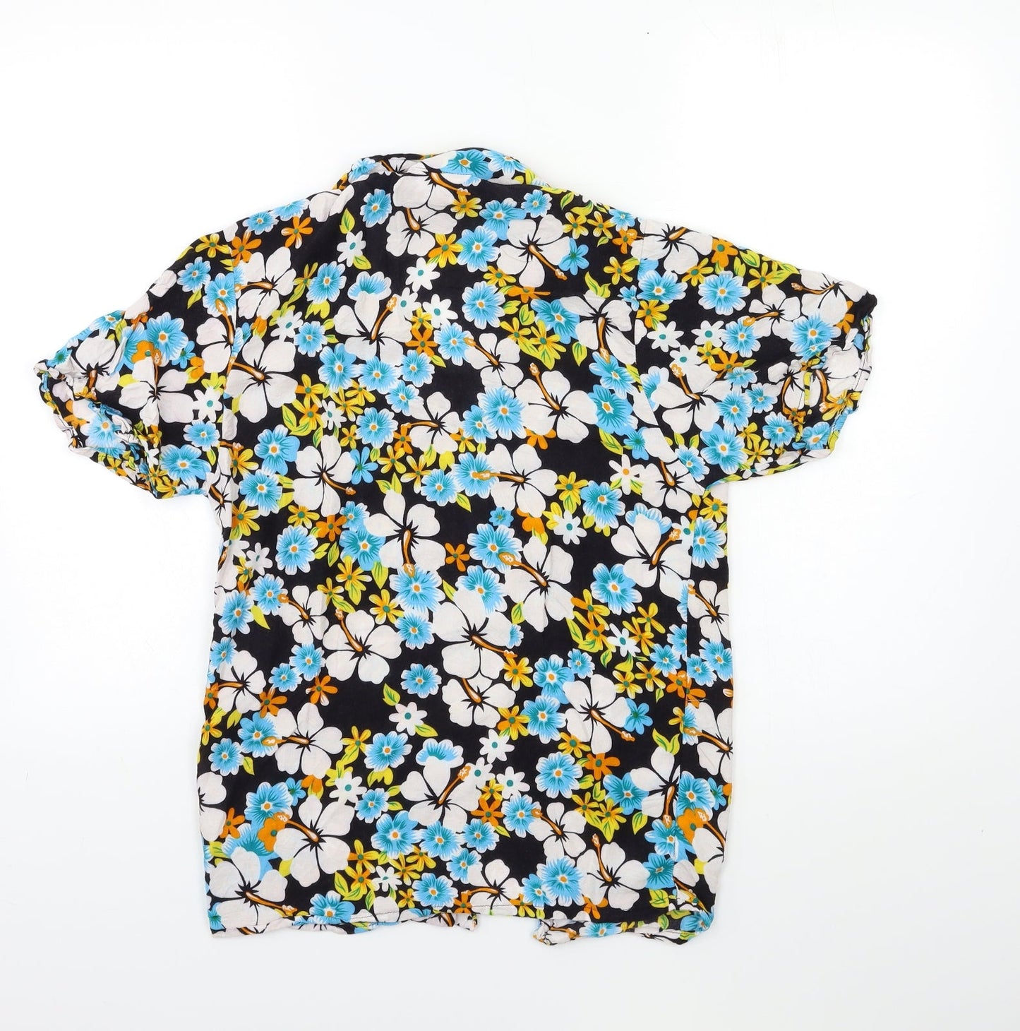Mens UK Size S Casual Corner Blue  Button-Up Short Sleeve Casual Shirt