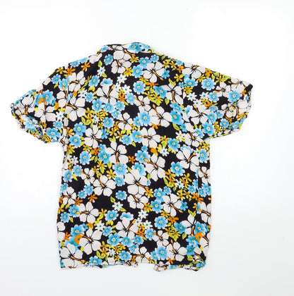 Mens UK Size S Casual Corner Blue  Button-Up Short Sleeve Casual Shirt