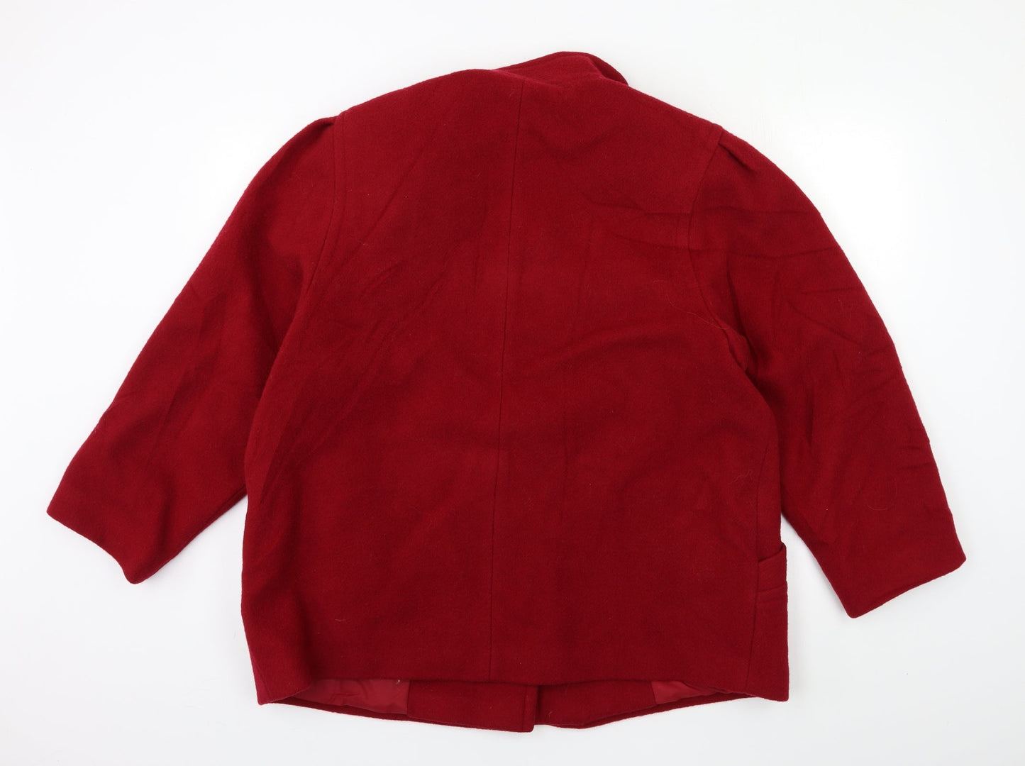 Womens UK Size 14 Preworn Red Overcoat