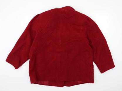 Womens UK Size 14 Preworn Red Overcoat