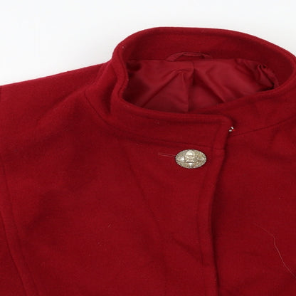Womens UK Size 14 Preworn Red Overcoat