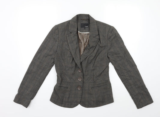 NEXT Womens Grey Check  Jacket Suit Jacket Size 8