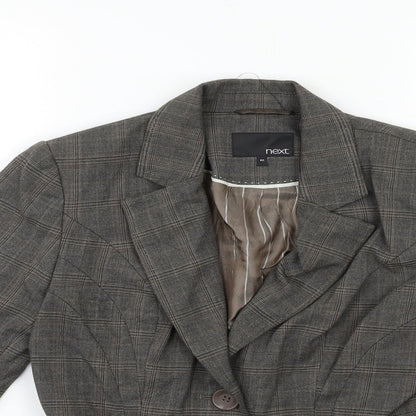 NEXT Womens Grey Check  Jacket Suit Jacket Size 8