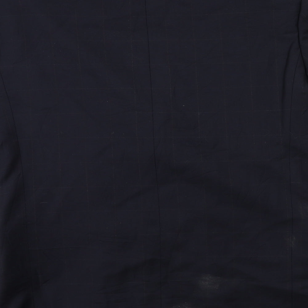 super 110's Mens Blue Check  Jacket Suit Jacket Size 40