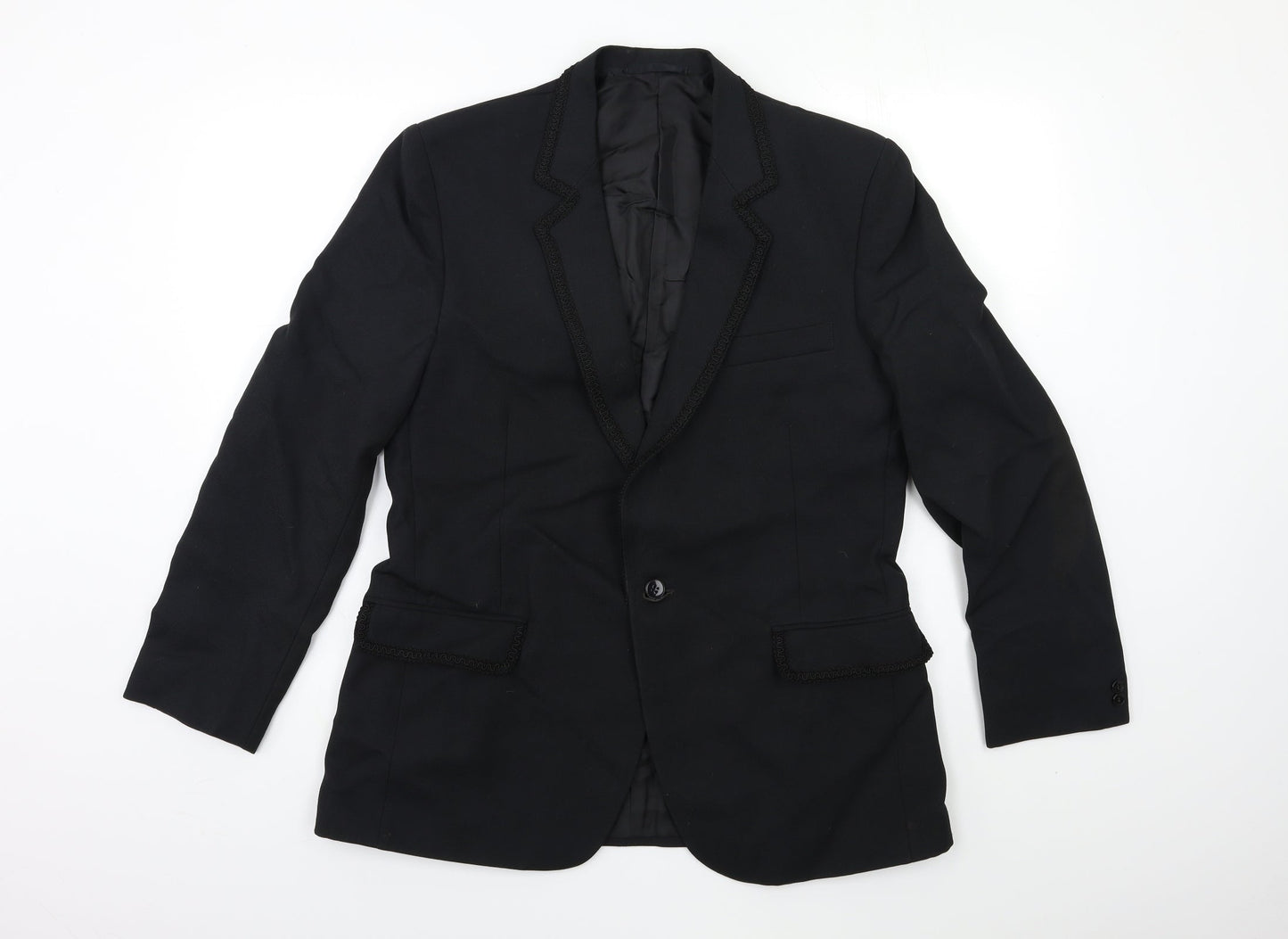 Mens UK Size 40 Preworn Regular Black Suit Jacket