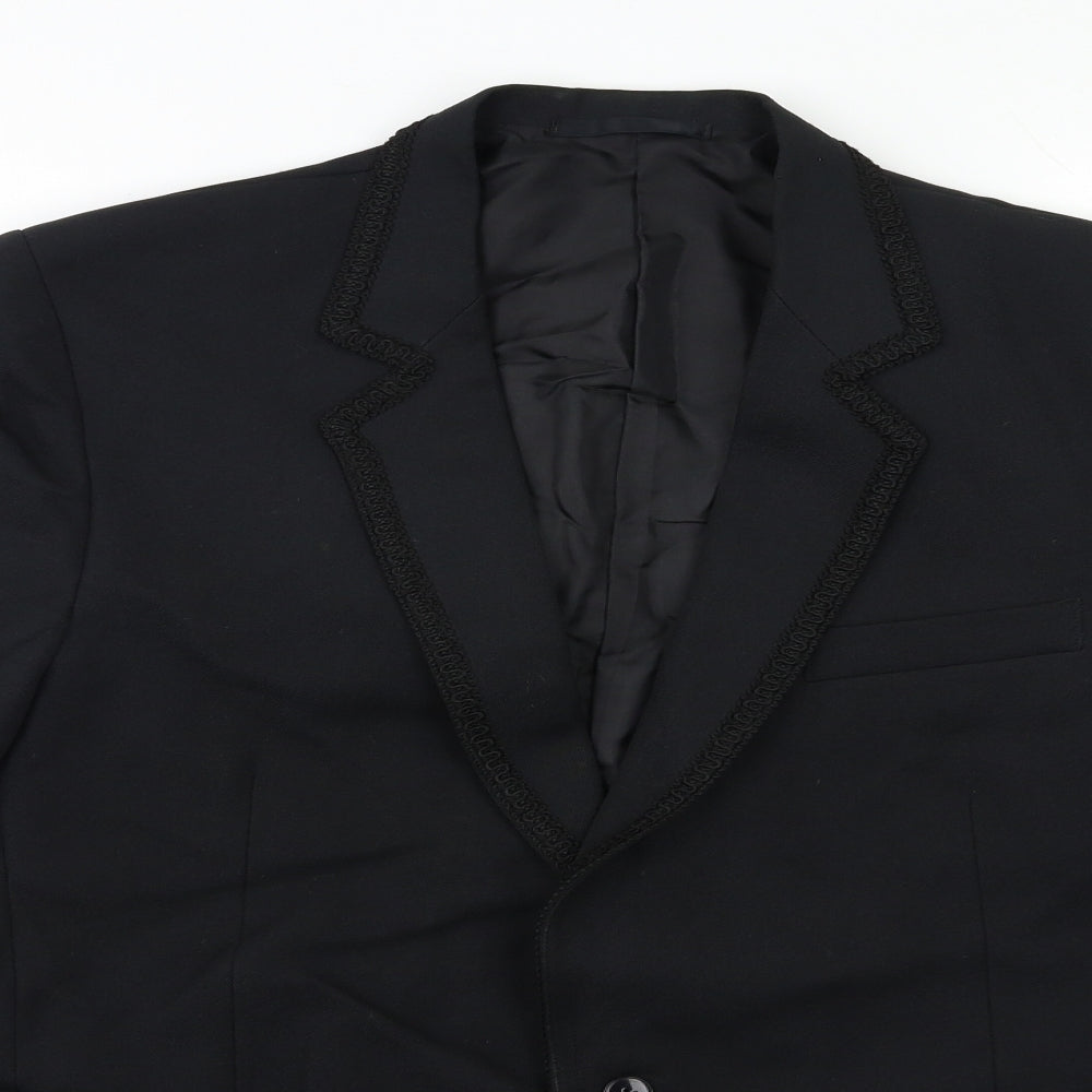 Mens UK Size 40 Preworn Regular Black Suit Jacket