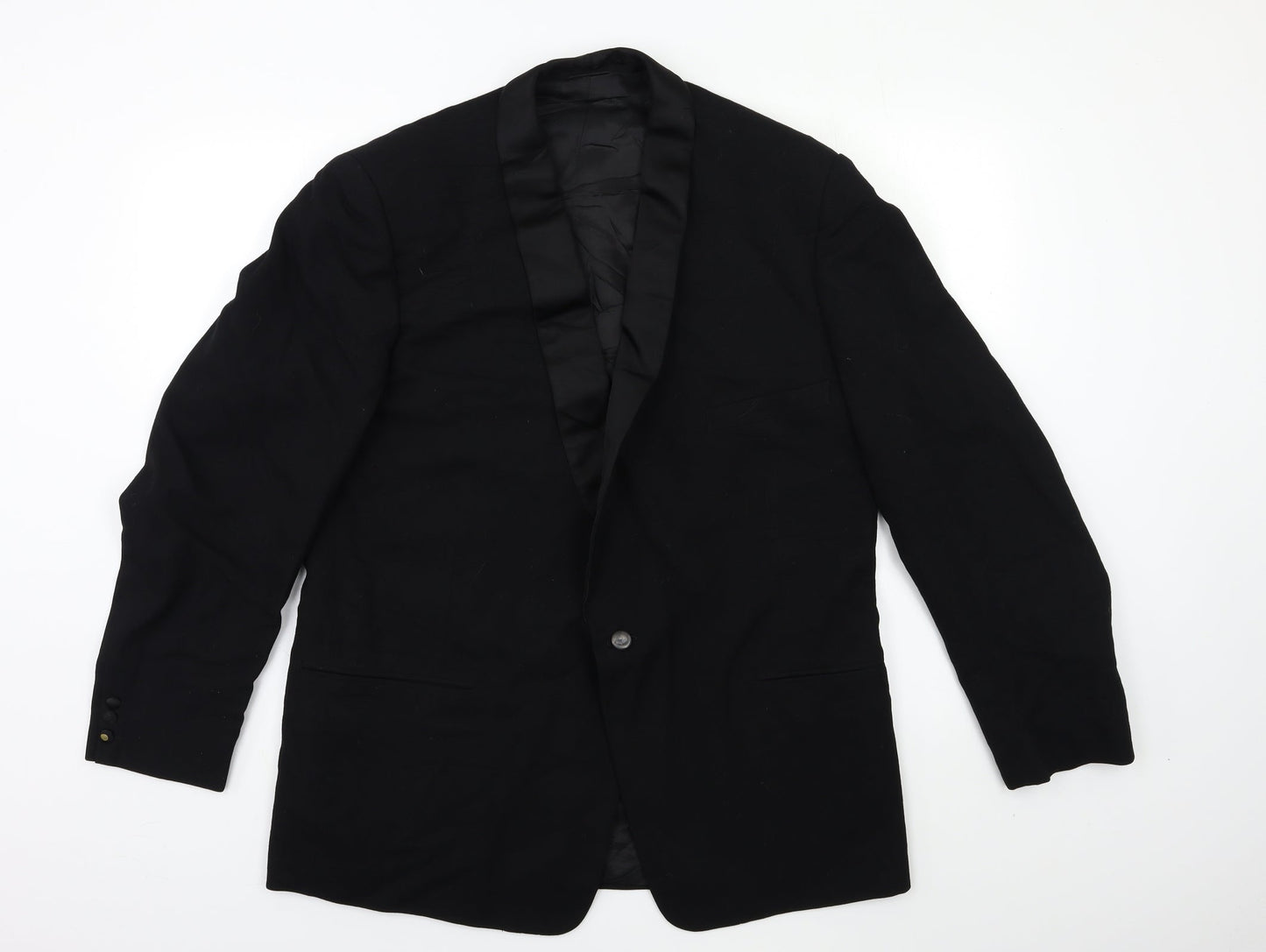 Mens UK Size 42 Preworn Regular Black Suit Jacket